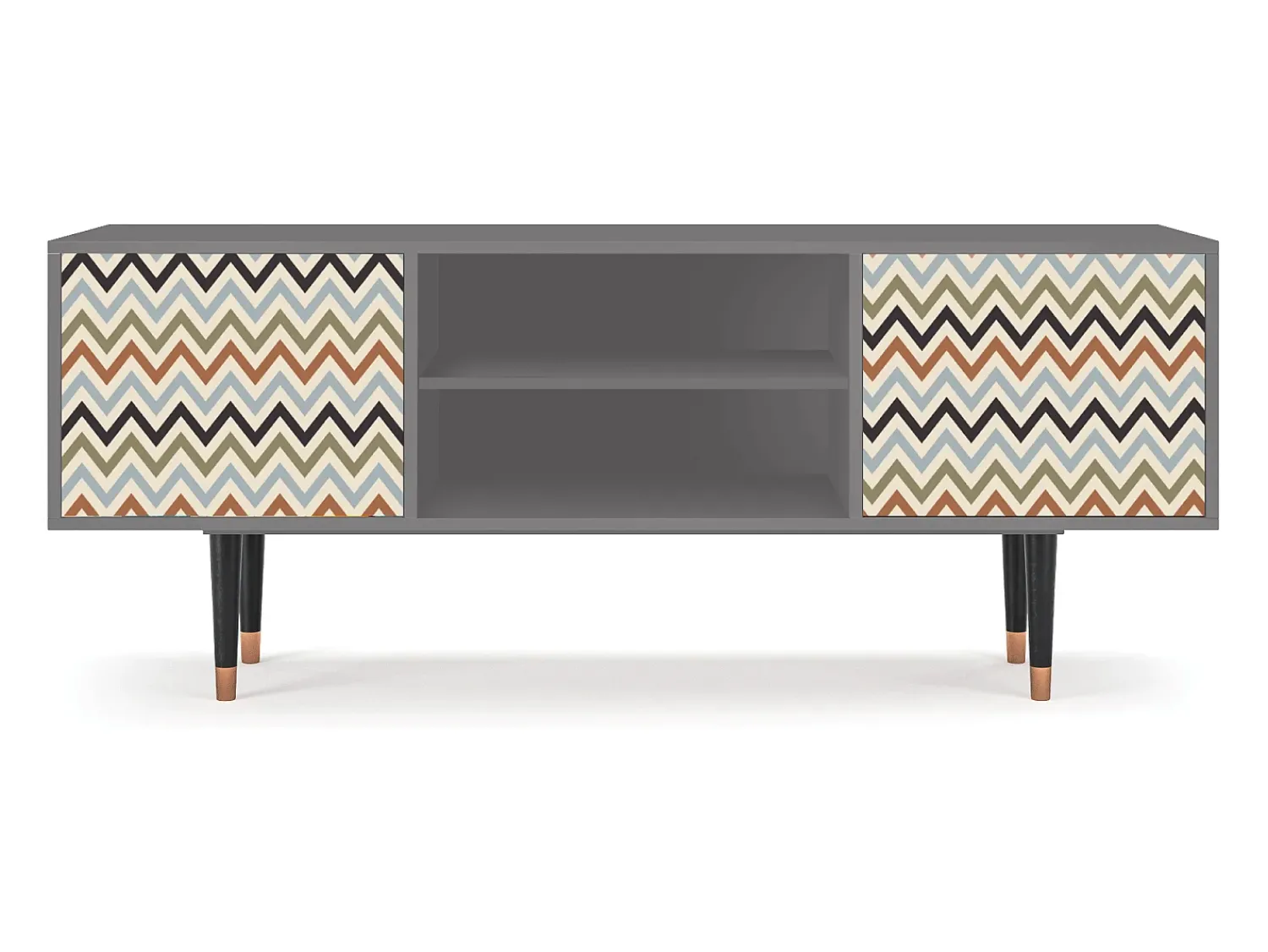 Mueble de TV - 170х69х48 cm - T2 - Bright Ripple, Cinza^ Móvel De Tv