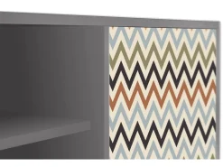 Mueble de TV - 170х69х48 cm - T2 - Bright Ripple, Cinza^ Móvel De Tv