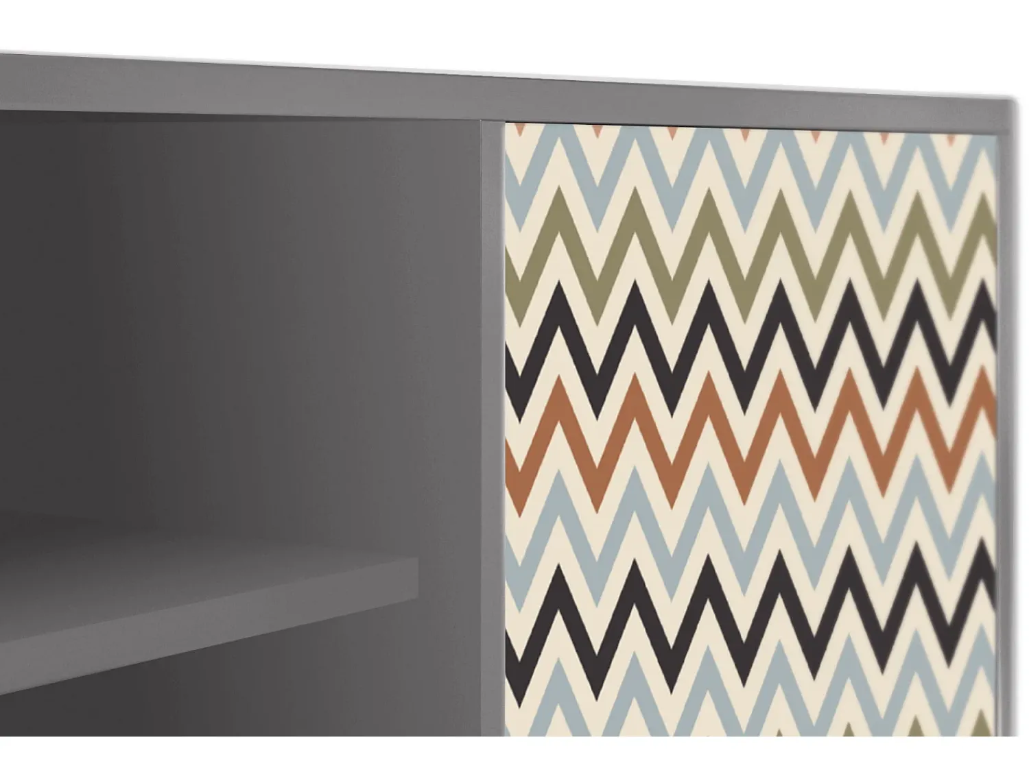 Mueble de TV - 170х69х48 cm - T2 - Bright Ripple, Cinza^ Móvel De Tv