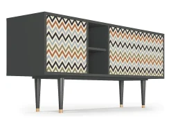 Mueble de TV - 150х69х41 cm - T5 - Bright Ripple, Antracite^ Móvel De Tv
