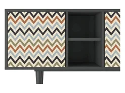 Mueble de TV - 150х69х41 cm - T5 - Bright Ripple, Antracite^ Móvel De Tv