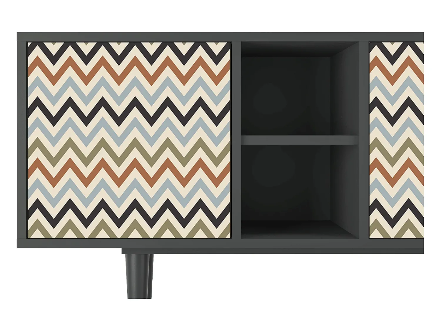 Mueble de TV - 150х69х41 cm - T5 - Bright Ripple, Antracite^ Móvel De Tv