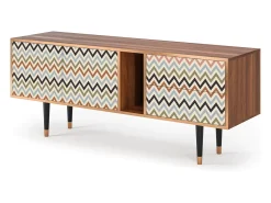 Hot Mueble de TV - 170х69х48 cm - T1 - Bright Ripple, Nogueira Castanho