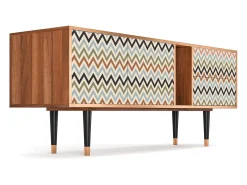 Hot Mueble de TV - 170х69х48 cm - T1 - Bright Ripple, Nogueira Castanho