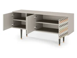 Mueble de TV - 150х69х41 cm - T5 - Bright Ripple, Areia^ Móvel De Tv