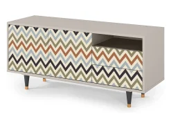 Móvel De Tv| Mueble de TV - 125х56х41 cm - T7 - Bright Ripple, Areia Bege