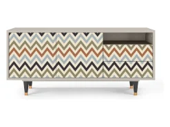 Móvel De Tv| Mueble de TV - 125х56х41 cm - T7 - Bright Ripple, Areia Bege