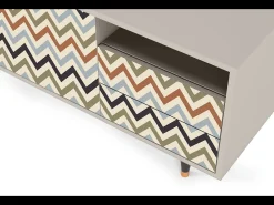 Móvel De Tv| Mueble de TV - 125х56х41 cm - T7 - Bright Ripple, Areia Bege