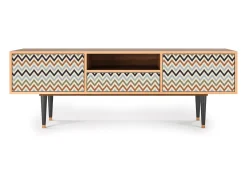 Móvel De Tv* Mueble de TV - 170х59х41 cm - T6 - Bright Ripple, Nogueira Castanho