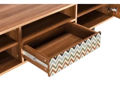 Móvel De Tv* Mueble de TV - 170х59х41 cm - T6 - Bright Ripple, Nogueira Castanho