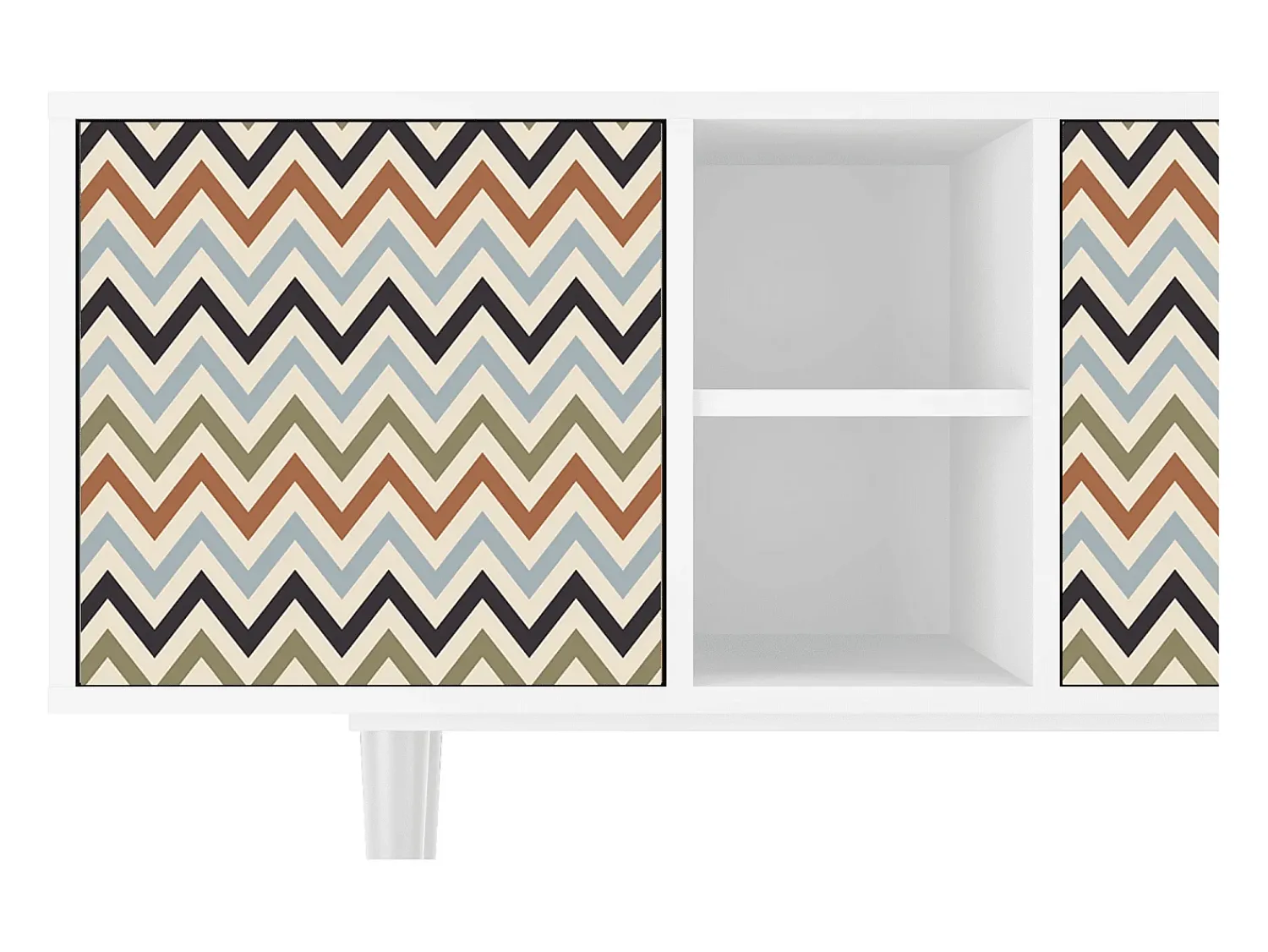 Móvel De Tv* Mueble de TV - 150х69х41 cm - T5 - Bright Ripple, Branco Bege