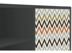Mueble de TV - 170х69х48 cm - T2 - Bright Ripple, Antracite^ Móvel De Tv