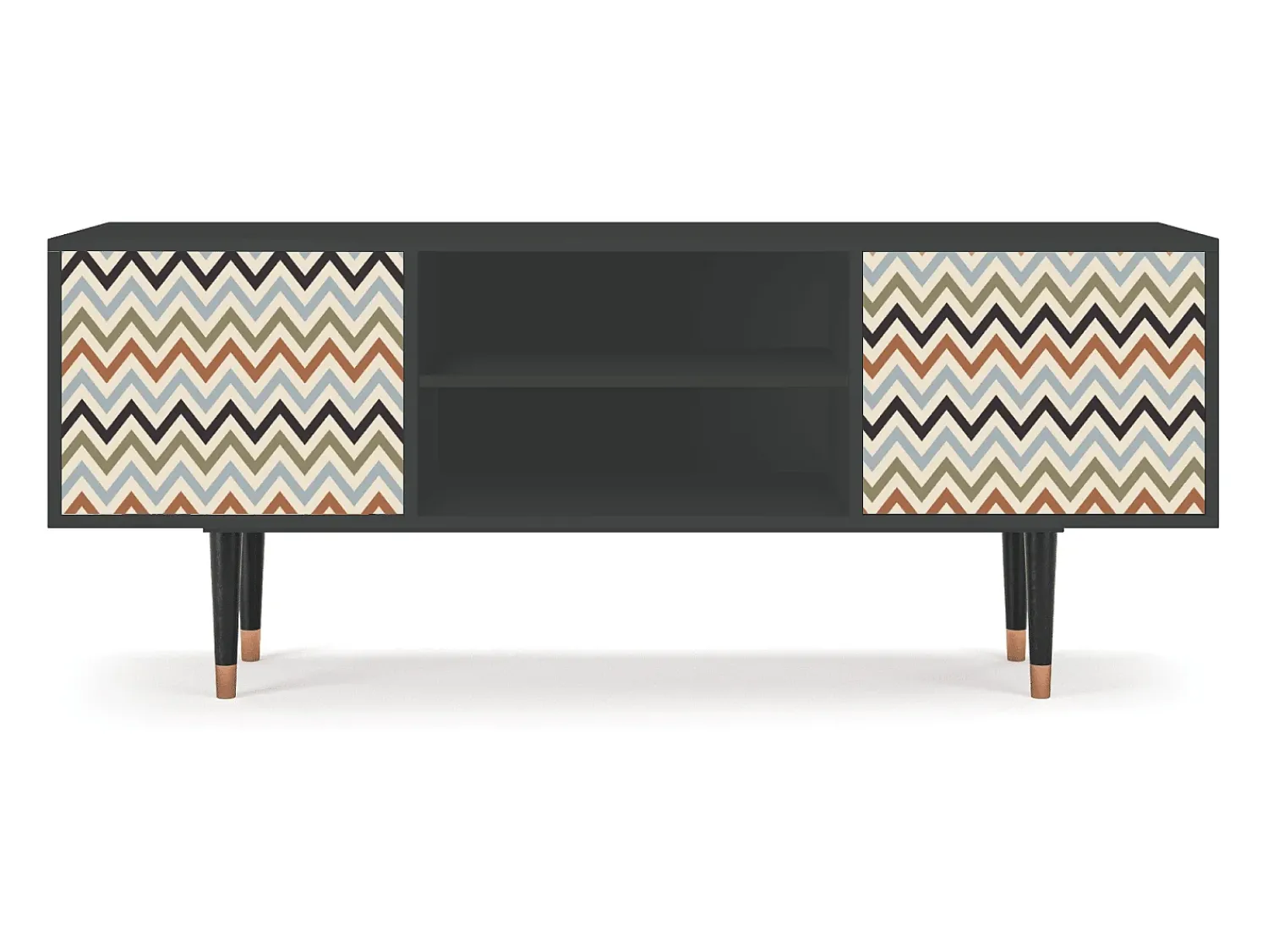Mueble de TV - 170х69х48 cm - T2 - Bright Ripple, Antracite^ Móvel De Tv