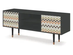 Mueble de TV - 170х69х48 cm - T2 - Bright Ripple, Antracite^ Móvel De Tv