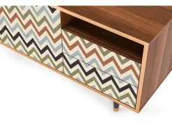 Móvel De Tv| Mueble de TV - 125х56х41 cm - T7 - Bright Ripple, Nogueira Castanho