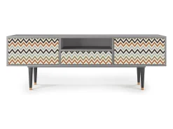 Móvel De Tv* Mueble de TV - 170х59х41 cm - T6 - Bright Ripple, Cinza Cinzento