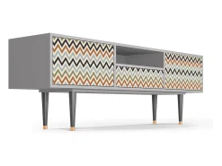 Móvel De Tv* Mueble de TV - 170х59х41 cm - T6 - Bright Ripple, Cinza Cinzento