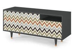 Mueble de TV - 125х56х41 cm - T7 - Bright Ripple, Antracite^ Móvel De Tv