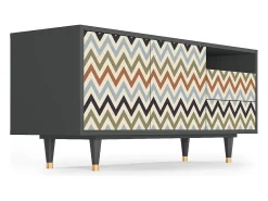 Mueble de TV - 125х56х41 cm - T7 - Bright Ripple, Antracite^ Móvel De Tv