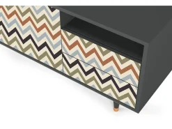 Mueble de TV - 125х56х41 cm - T7 - Bright Ripple, Antracite^ Móvel De Tv