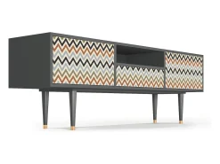 Móvel De Tv| Mueble de TV - 170х59х41 cm - T6 - Bright Ripple, Antracite Cinza antracite