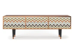 Móvel De Tv* Mueble de TV - 170х59х48 cm - T4 - Bright Ripple, Nogueira Castanho