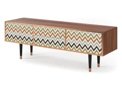 Móvel De Tv* Mueble de TV - 170х59х48 cm - T4 - Bright Ripple, Nogueira Castanho