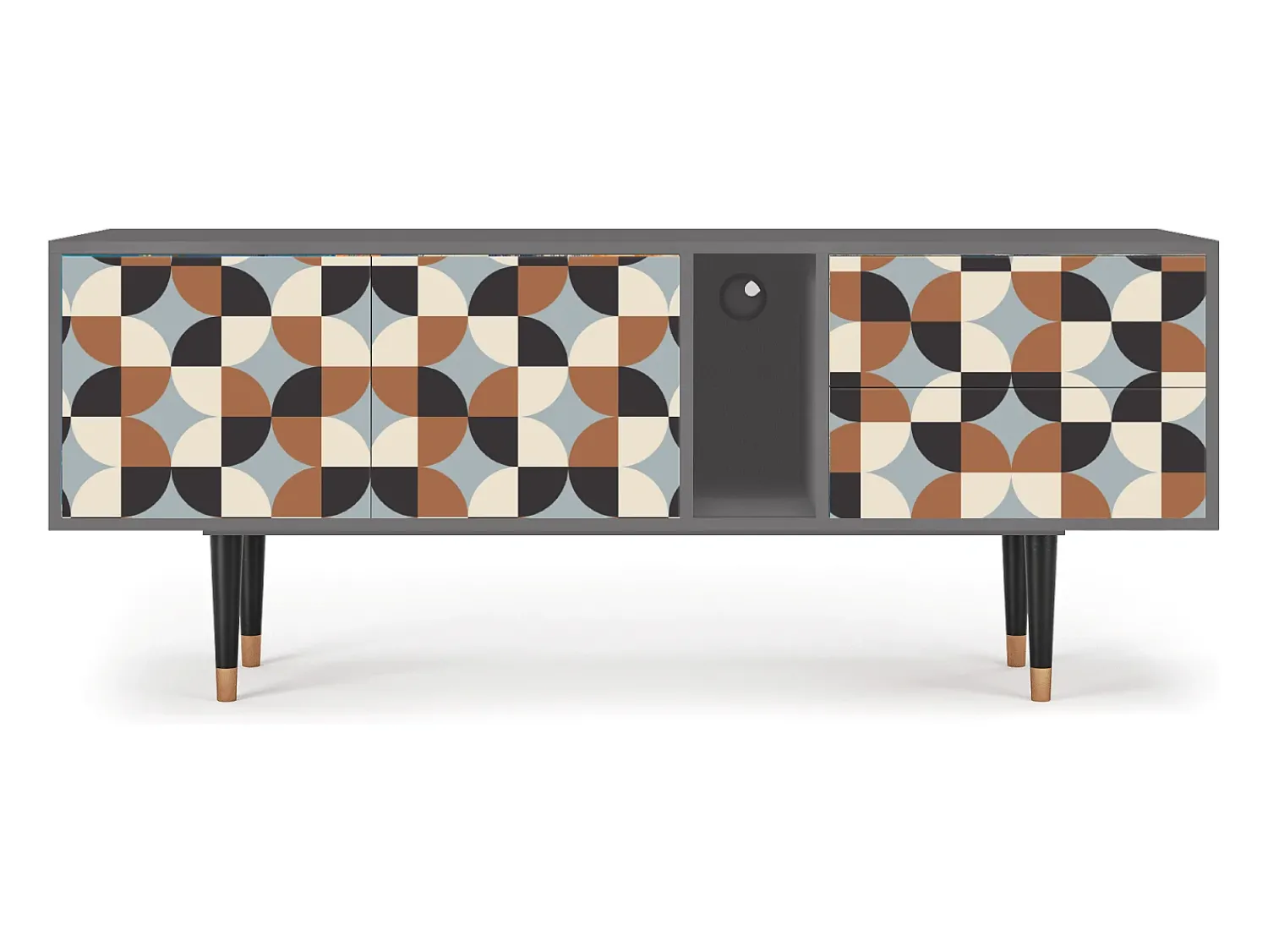 Móvel De Tv| Mueble de TV - 170х69х48 cm - T1 - Brown Sensation, Cinza Cinzento