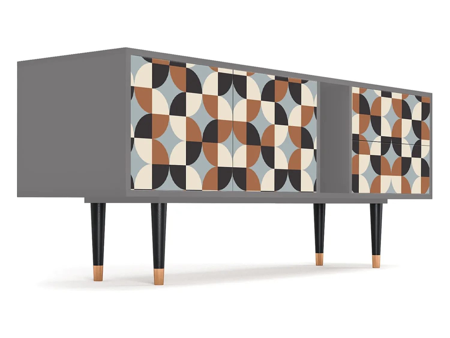 Móvel De Tv| Mueble de TV - 170х69х48 cm - T1 - Brown Sensation, Cinza Cinzento