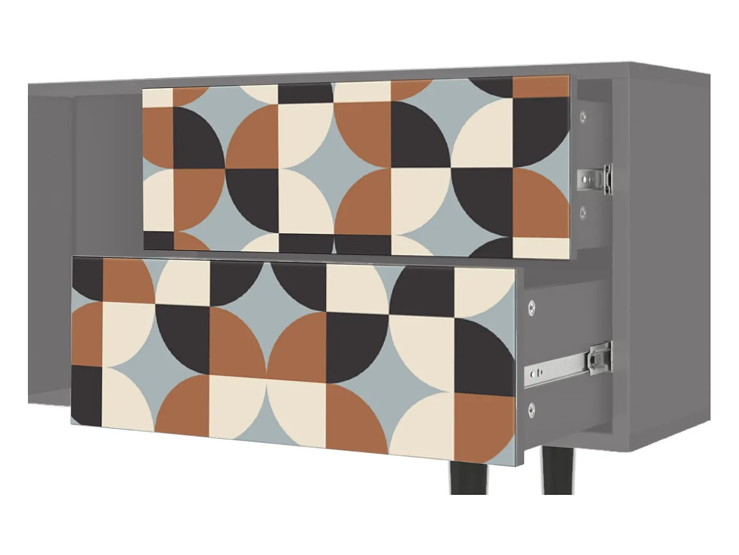 Móvel De Tv| Mueble de TV - 170х69х48 cm - T1 - Brown Sensation, Cinza Cinzento