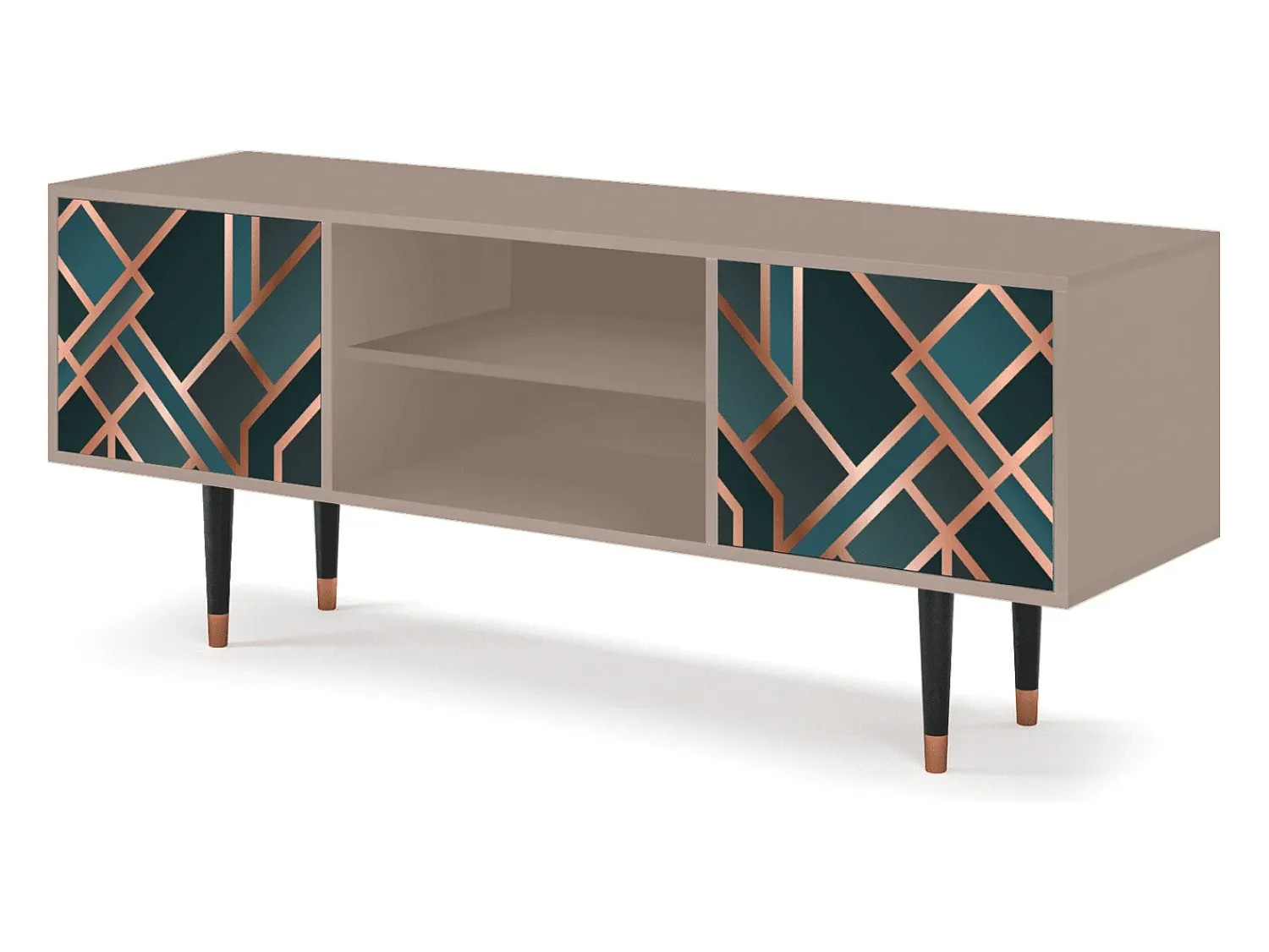 Móvel De Tv| Mueble de TV - 170х69х48 cm - T2 - Bronze Crossroad, Latte Bege