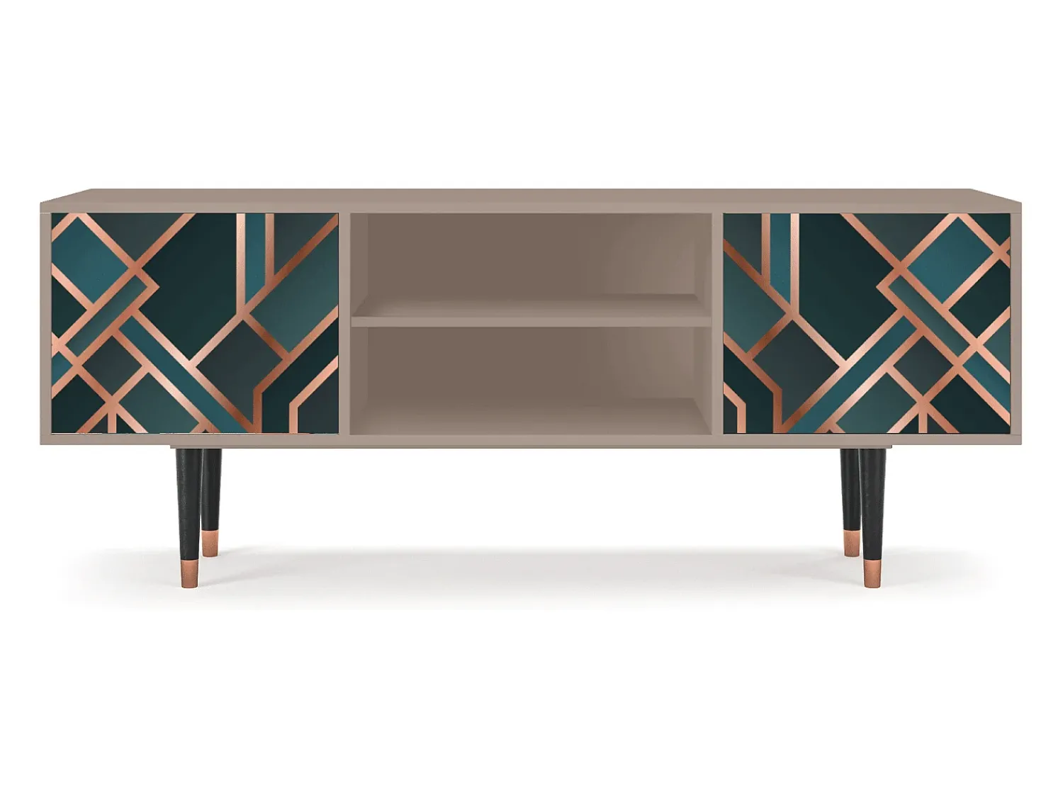 Móvel De Tv| Mueble de TV - 170х69х48 cm - T2 - Bronze Crossroad, Latte Bege