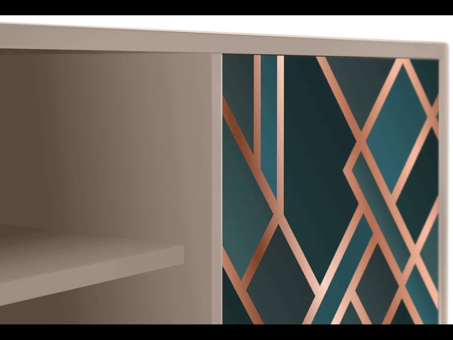 Móvel De Tv| Mueble de TV - 170х69х48 cm - T2 - Bronze Crossroad, Latte Bege