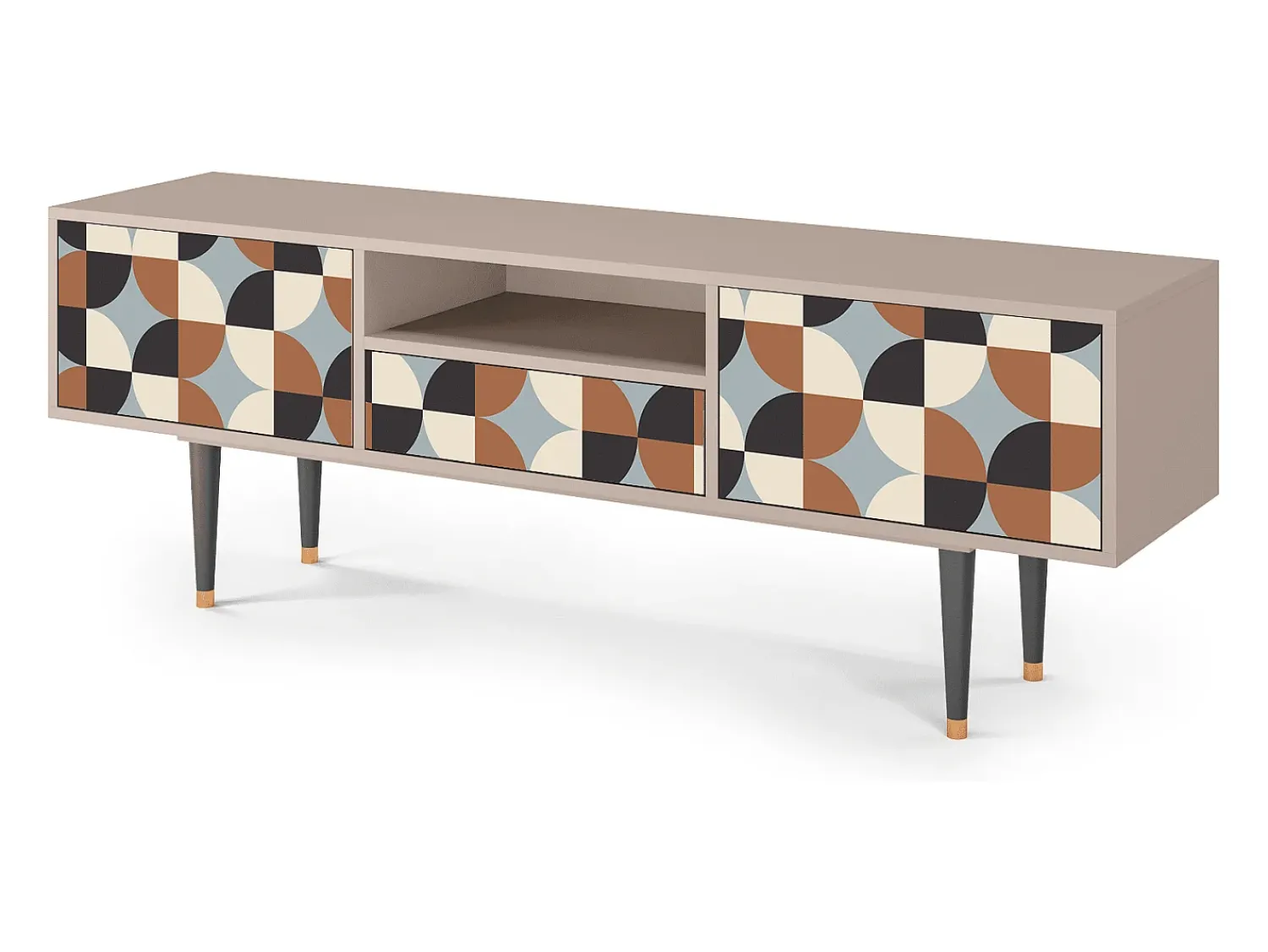 Móvel De Tv| Mueble de TV - 170х59х41 cm - T6 - Brown Sensation, Latte Bege