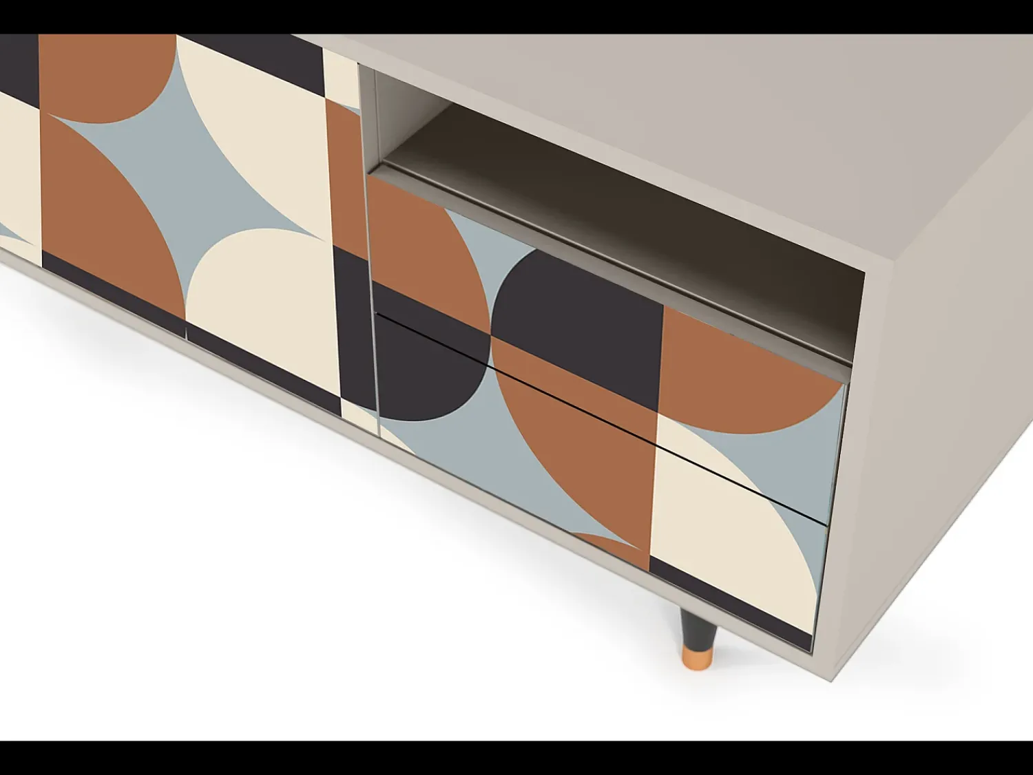 Hot Mueble de TV - 125х56х41 cm - T7 - Brown Sensation, Areia Bege