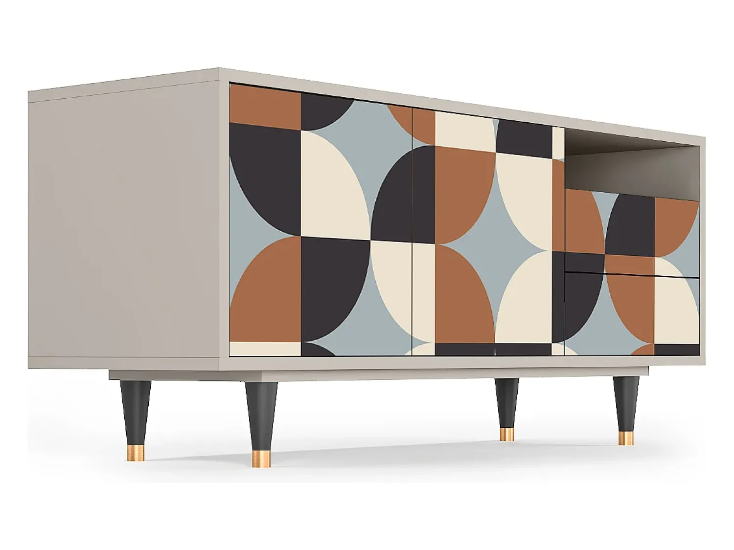 Hot Mueble de TV - 125х56х41 cm - T7 - Brown Sensation, Areia Bege