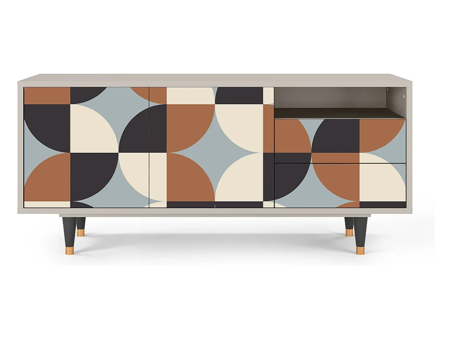 Hot Mueble de TV - 125х56х41 cm - T7 - Brown Sensation, Areia Bege