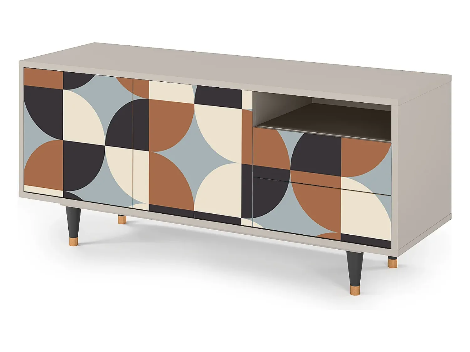 Hot Mueble de TV - 125х56х41 cm - T7 - Brown Sensation, Areia Bege