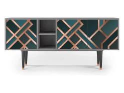 Outlet Mueble de TV - 150х69х41 cm - T5 - Bronze Crossroad, Cinza Cinzento