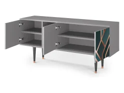 Outlet Mueble de TV - 150х69х41 cm - T5 - Bronze Crossroad, Cinza Cinzento