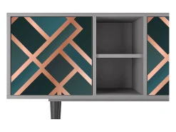 Outlet Mueble de TV - 150х69х41 cm - T5 - Bronze Crossroad, Cinza Cinzento