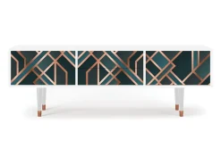 Móvel De Tv* Mueble de TV - 170х59х48 cm - T4 - Bronze Crossroad, Branco Bege