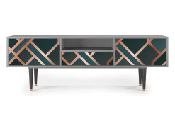 Móvel De Tv| Mueble de TV - 170х59х41 cm - T6 - Bronze Crossroad, Cinza Cinzento