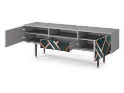 Móvel De Tv| Mueble de TV - 170х59х41 cm - T6 - Bronze Crossroad, Cinza Cinzento
