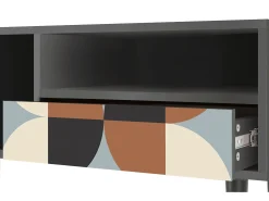 Móvel De Tv| Mueble de TV - 115х59х48 cm - T3 - Brown Sensation, Antracite Cinza antracite