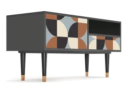 Móvel De Tv| Mueble de TV - 115х59х48 cm - T3 - Brown Sensation, Antracite Cinza antracite