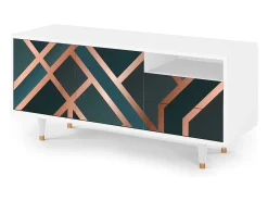 Outlet Mueble de TV - 125х56х41 cm - T7 - Bronze Crossroad, Branco Bege