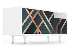 Outlet Mueble de TV - 125х56х41 cm - T7 - Bronze Crossroad, Branco Bege