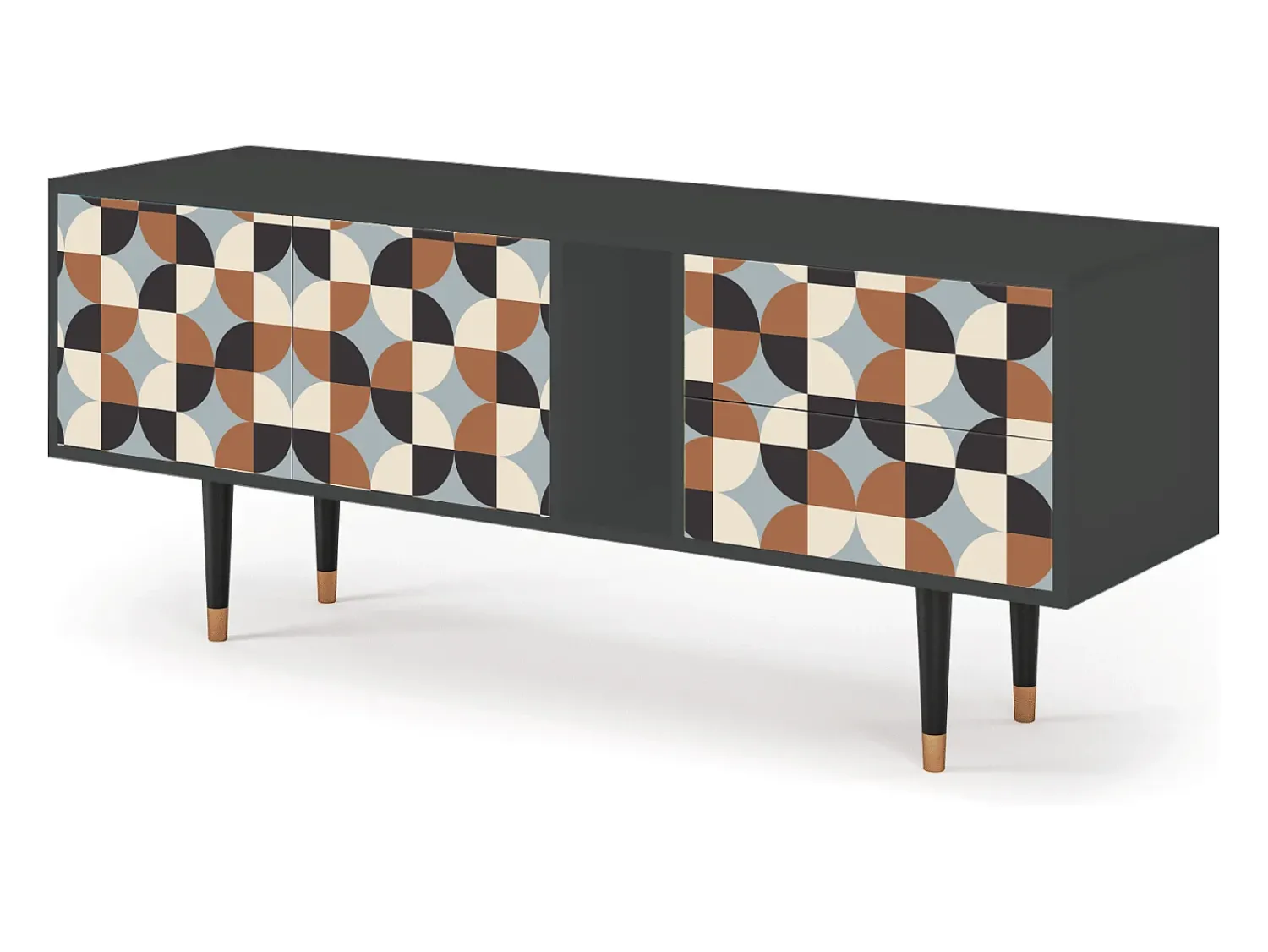Mueble de TV - 170х69х48 cm - T1 - Brown Sensation, Antracite^ Móvel De Tv