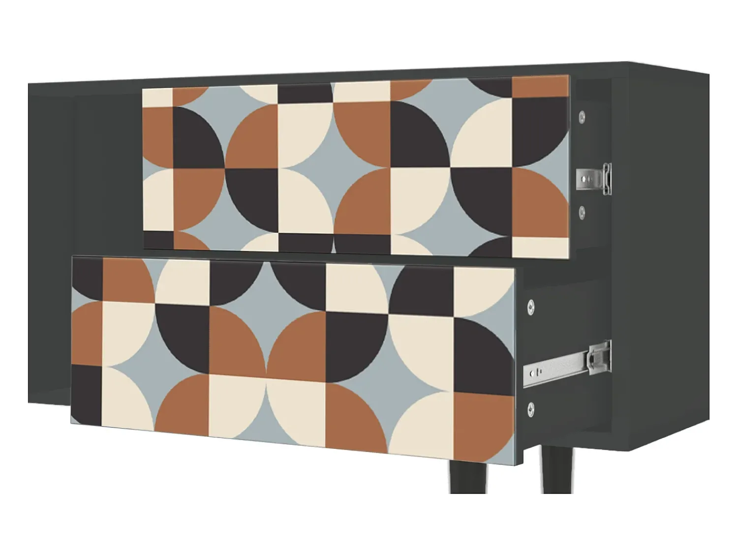 Mueble de TV - 170х69х48 cm - T1 - Brown Sensation, Antracite^ Móvel De Tv